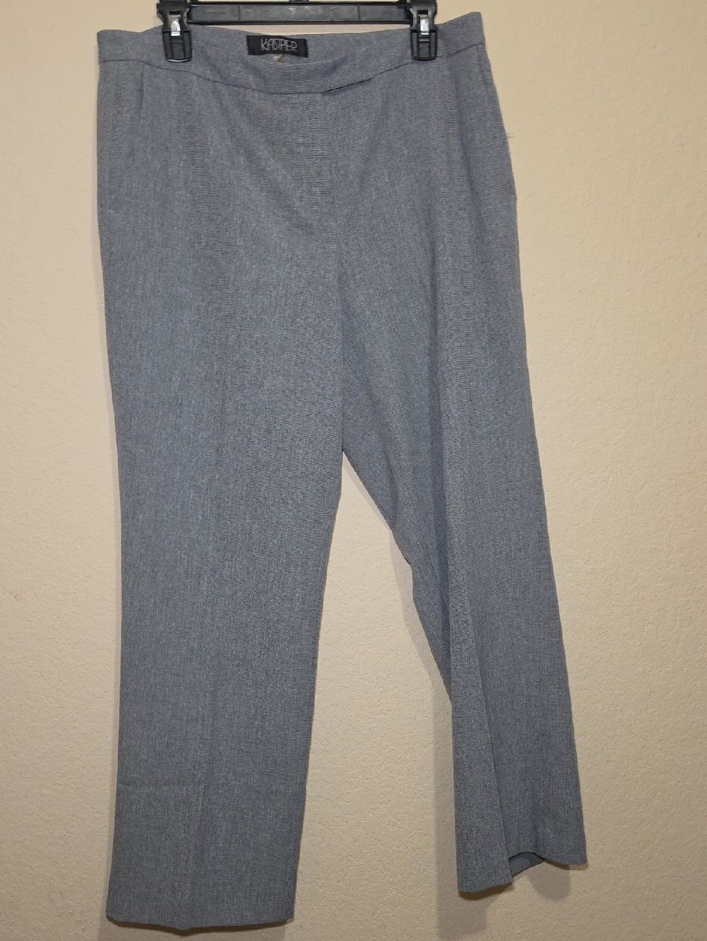 Kasper Light Gray Straight-Leg Dress Pants